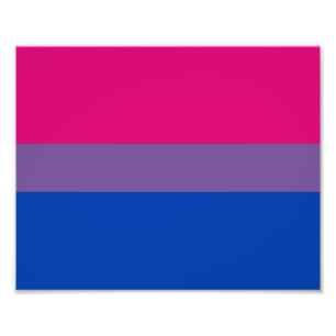 Impression Photo Drapeau de la fierté bisexuelle