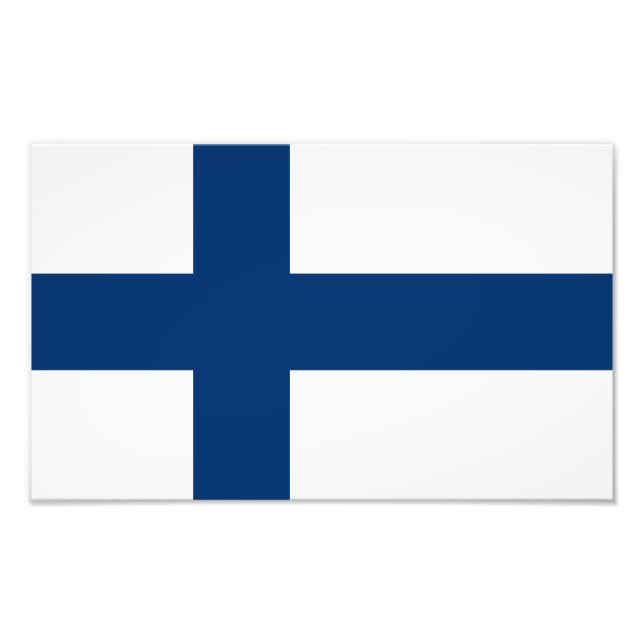 Impression Photo Drapeau de la Finlande (Devant)
