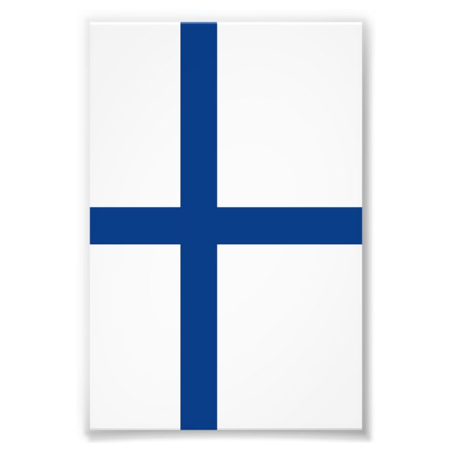 Impression Photo Drapeau de la Finlande (Devant)