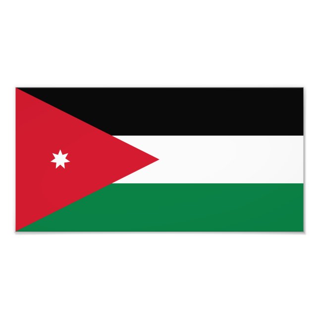 Impression Photo Drapeau de la Jordanie (Devant)