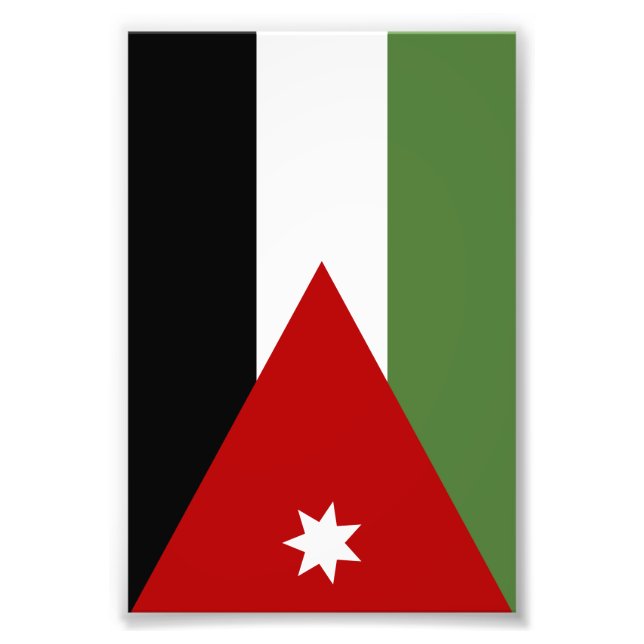Impression Photo Drapeau de la Jordanie (Devant)
