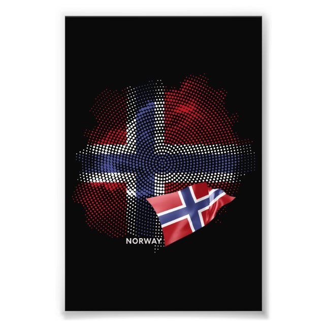 Impression Photo Drapeau de la Norvège (Devant)