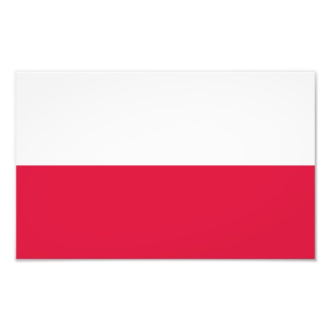 Impression Photo Drapeau de la Pologne (Devant)