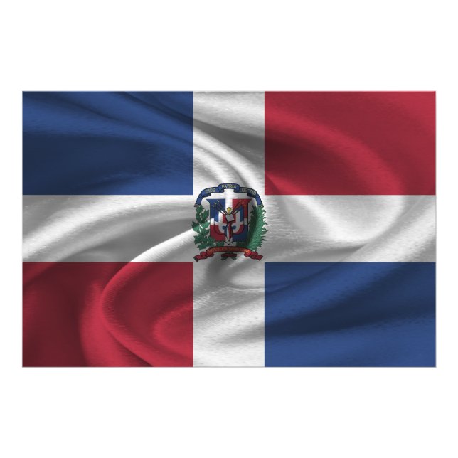 Impression Photo Drapeau de la République dominicaine (Devant)