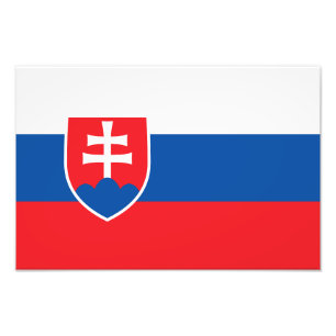Impression Photo Drapeau de la Slovaquie
