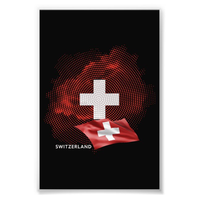 Impression Photo Drapeau de la Suisse (Devant)