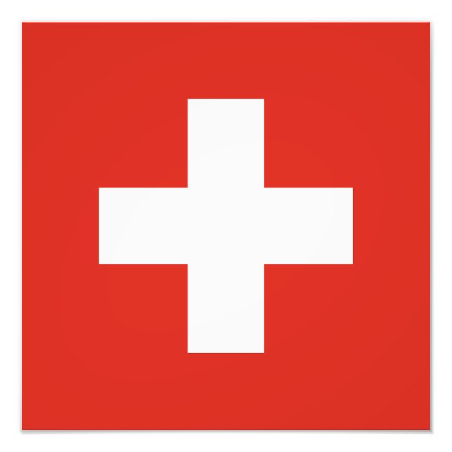 Impression Photo Drapeau de la Suisse (Devant)