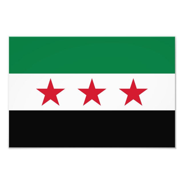 Impression Photo Drapeau de la Syrie (Devant)