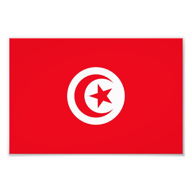 Impression Photo Drapeau de la Tunisie (Devant)