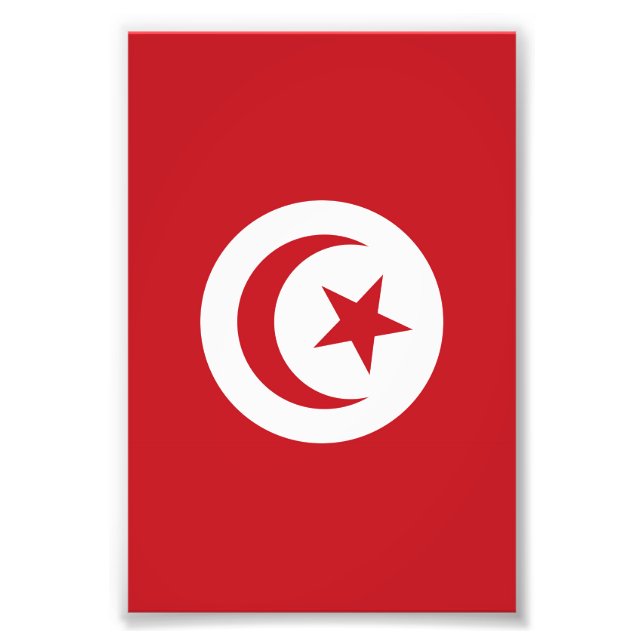 Impression Photo Drapeau de la Tunisie (Devant)
