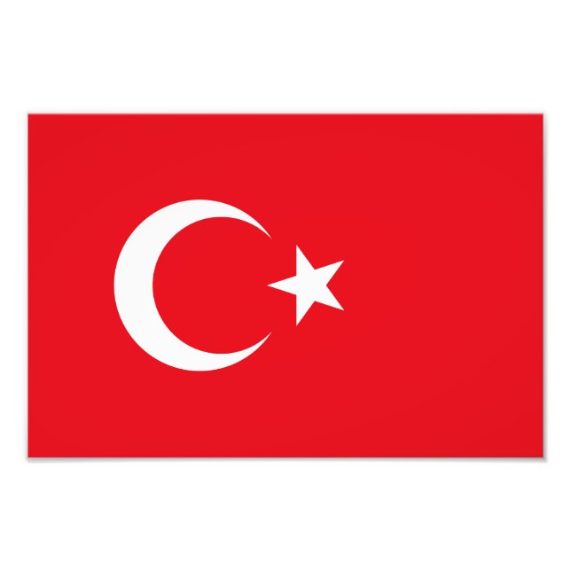 Impression Photo Drapeau de la Turquie (Devant)