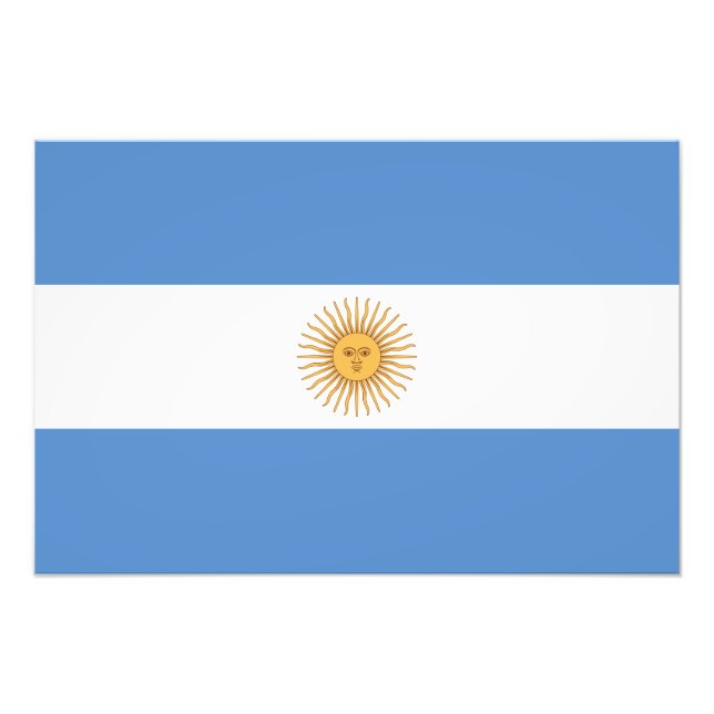 Impression Photo Drapeau de l'Argentine (Devant)