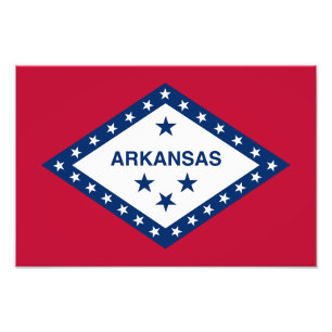 Impression Photo Drapeau de l'Arkansas
