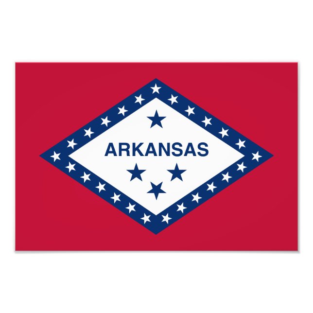 Impression Photo Drapeau de l'Arkansas (Devant)