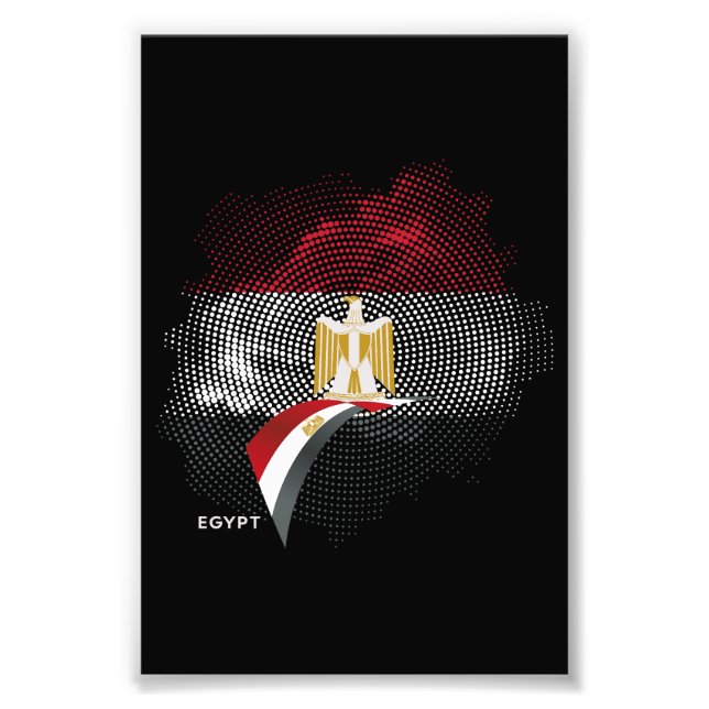 Impression Photo Drapeau de l'Égypte (Devant)