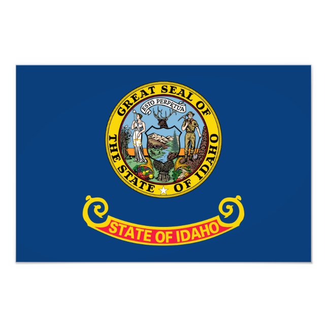 Impression Photo Drapeau de l'État de l'Idaho (Devant)