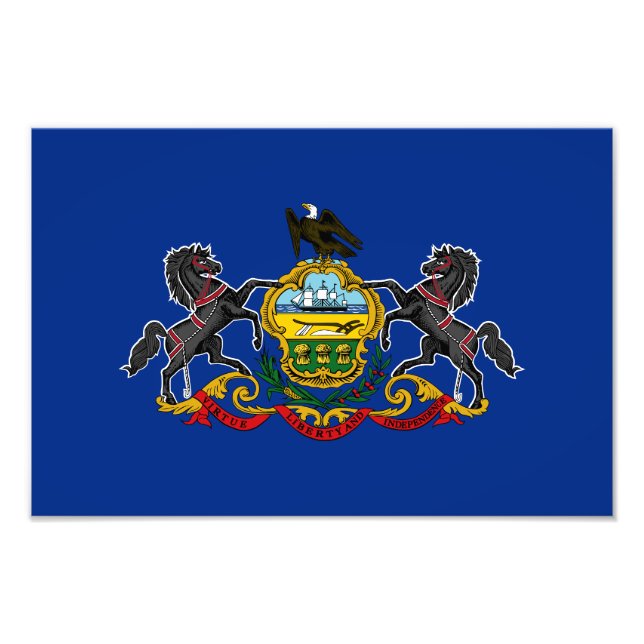 Impression Photo Drapeau de l'État de Pennsylvanie (Devant)