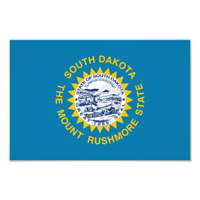 Impression Photo Drapeau de l'État du Dakota du Sud (Devant)