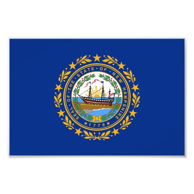 Impression Photo Drapeau de l'État du New Hampshire (Devant)