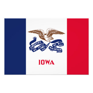 Impression Photo Drapeau de l'Iowa
