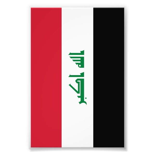 Impression Photo Drapeau de l'Irak (Devant)