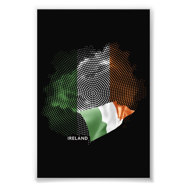 Impression Photo Drapeau de l'Irlande (Devant)