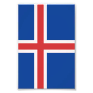 Impression Photo Drapeau de l'Islande