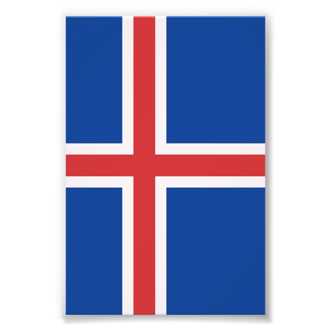 Impression Photo Drapeau de l'Islande (Devant)