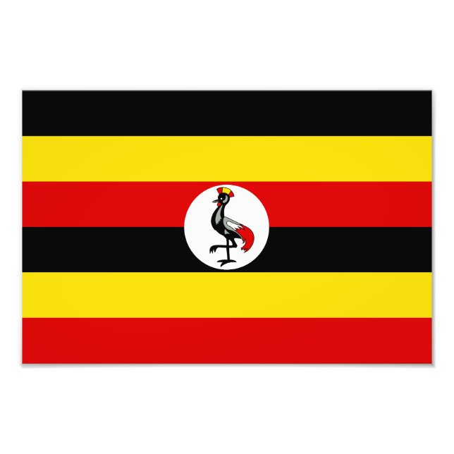 Impression Photo Drapeau de l'Ouganda (Devant)