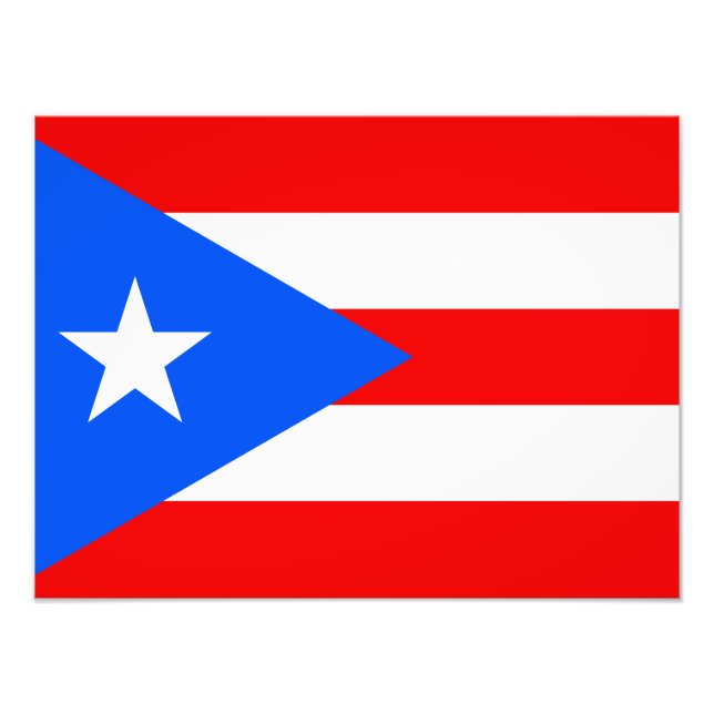 Impression Photo Drapeau de Porto Rico (Devant)