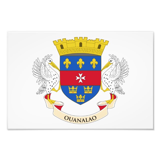 Impression Photo Drapeau de Saint-Barthélemy (Devant)