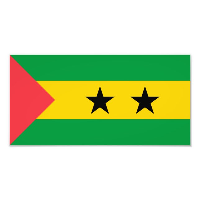 Impression Photo Drapeau de Sao Tomé-et-Principe (Devant)