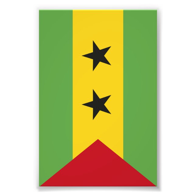 Impression Photo Drapeau de Sao Tomé-et-Principe (Devant)