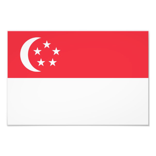 Impression Photo Drapeau de Singapour (Devant)