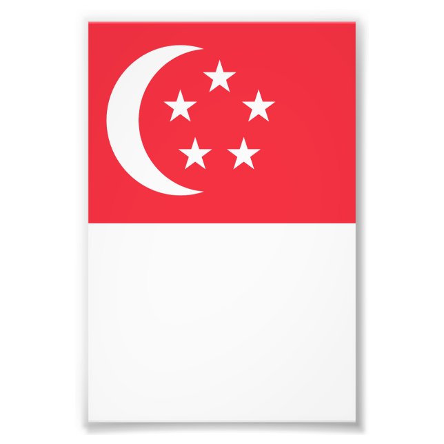 Impression Photo Drapeau de Singapour (Devant)