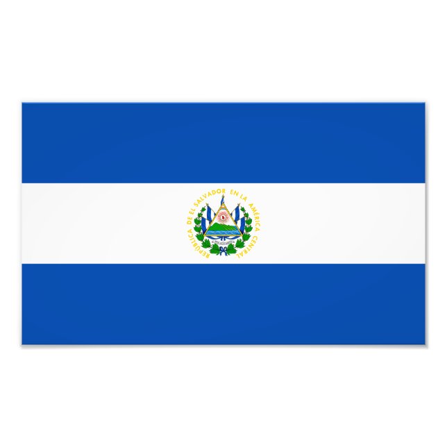 Impression Photo Drapeau d'El Salvador (Devant)