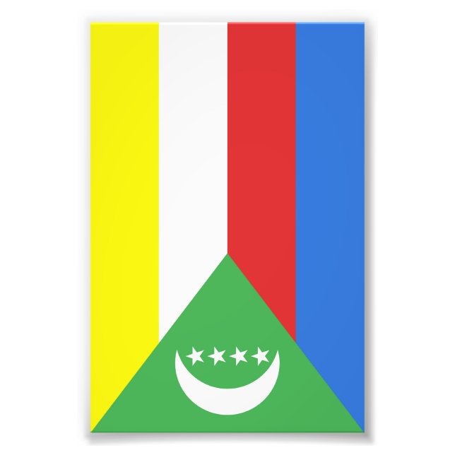 Impression Photo Drapeau des Comores (Devant)