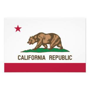 Impression Photo Drapeau d'État de la République de Californie