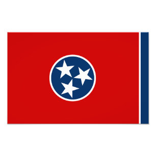 Impression Photo Drapeau d'état du Tennessee