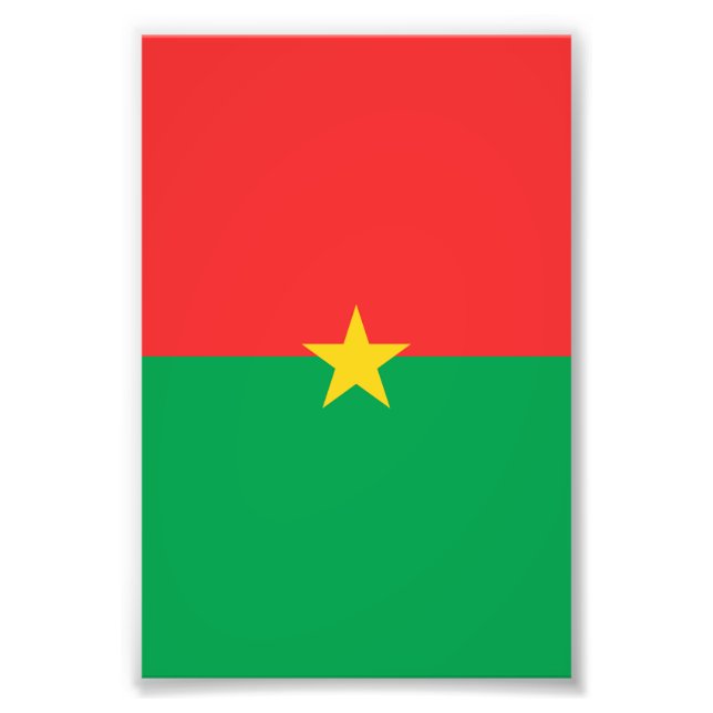 Impression Photo drapeau du Burkina Faso (Devant)