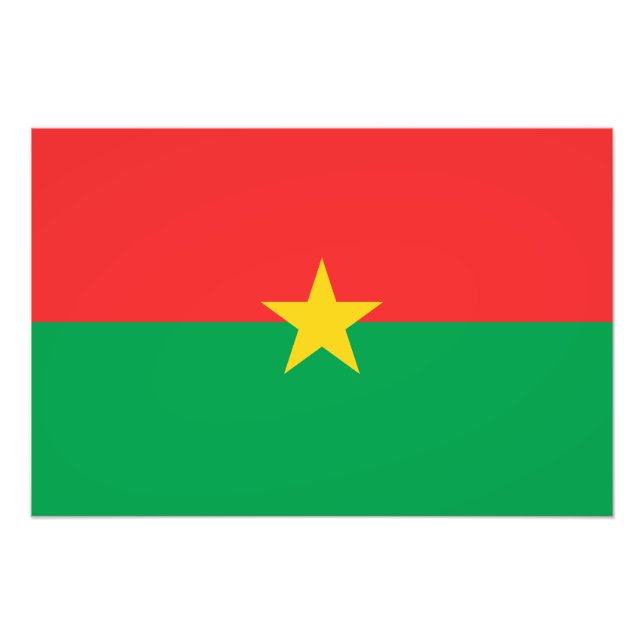 Impression Photo Drapeau du Burkina Faso patriotique (Devant)