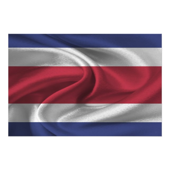 Impression Photo Drapeau du Costa Rica (Devant)