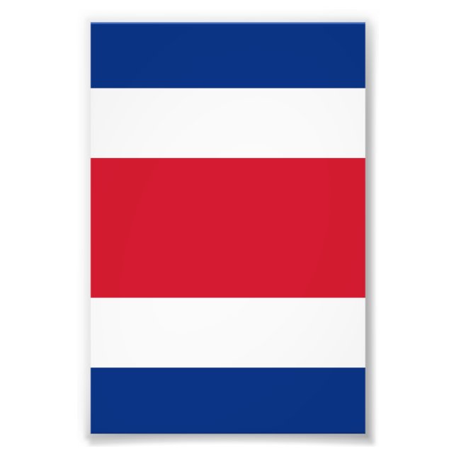 Impression Photo Drapeau du Costa Rica (Devant)