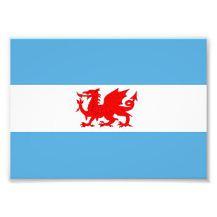 Impression Photo Drapeau Du Dragon Gallois De La Colonie De Patagon