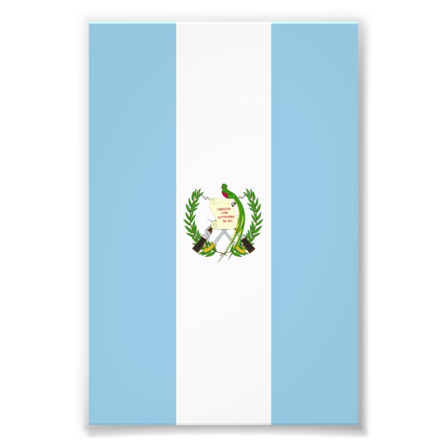 Impression Photo Drapeau du Guatemala (Devant)