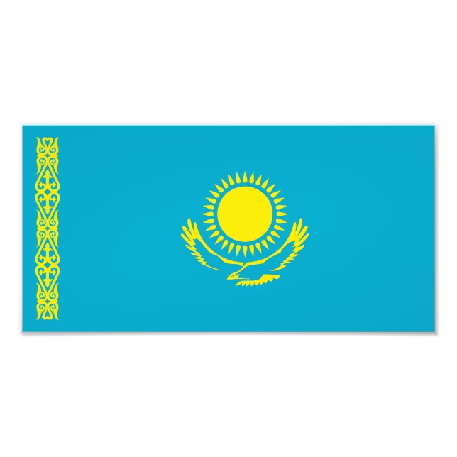 Impression Photo Drapeau du Kazakhstan (Devant)