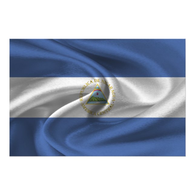 Impression Photo Drapeau du Nicaragua (Devant)