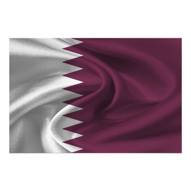 Impression Photo Drapeau du Qatar (Devant)