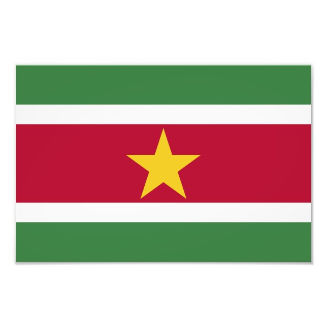 Impression Photo Drapeau du Suriname (Devant)