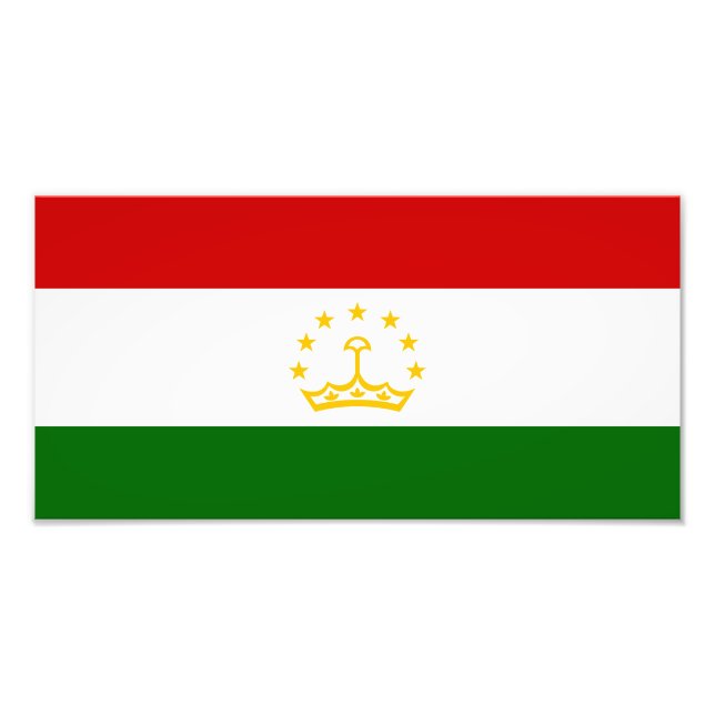 Impression Photo Drapeau du Tadjikistan (Devant)